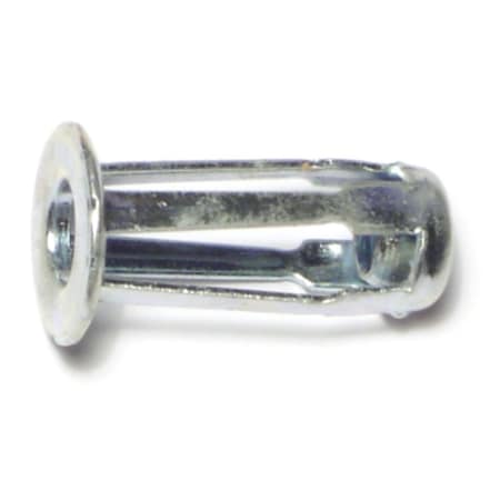 Midwest Fastener Rivet Nut, 19mm L, M6-1.0 Thread Size, Steel, Zinc Plated, 10 PK 70727